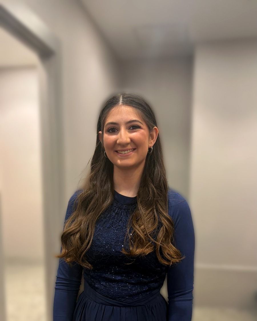 Occasion makeup with a navy gown